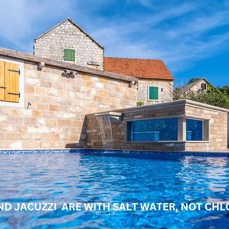 Luxury Villa David With A Heated Pool, Jacuzzi And Sauna * Nerezisca